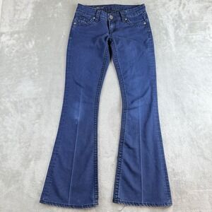 See Thru Soul Jeans Womens 26‎ Blue Denim Dark Wash Most Wanted Boot Cut Cowgirl